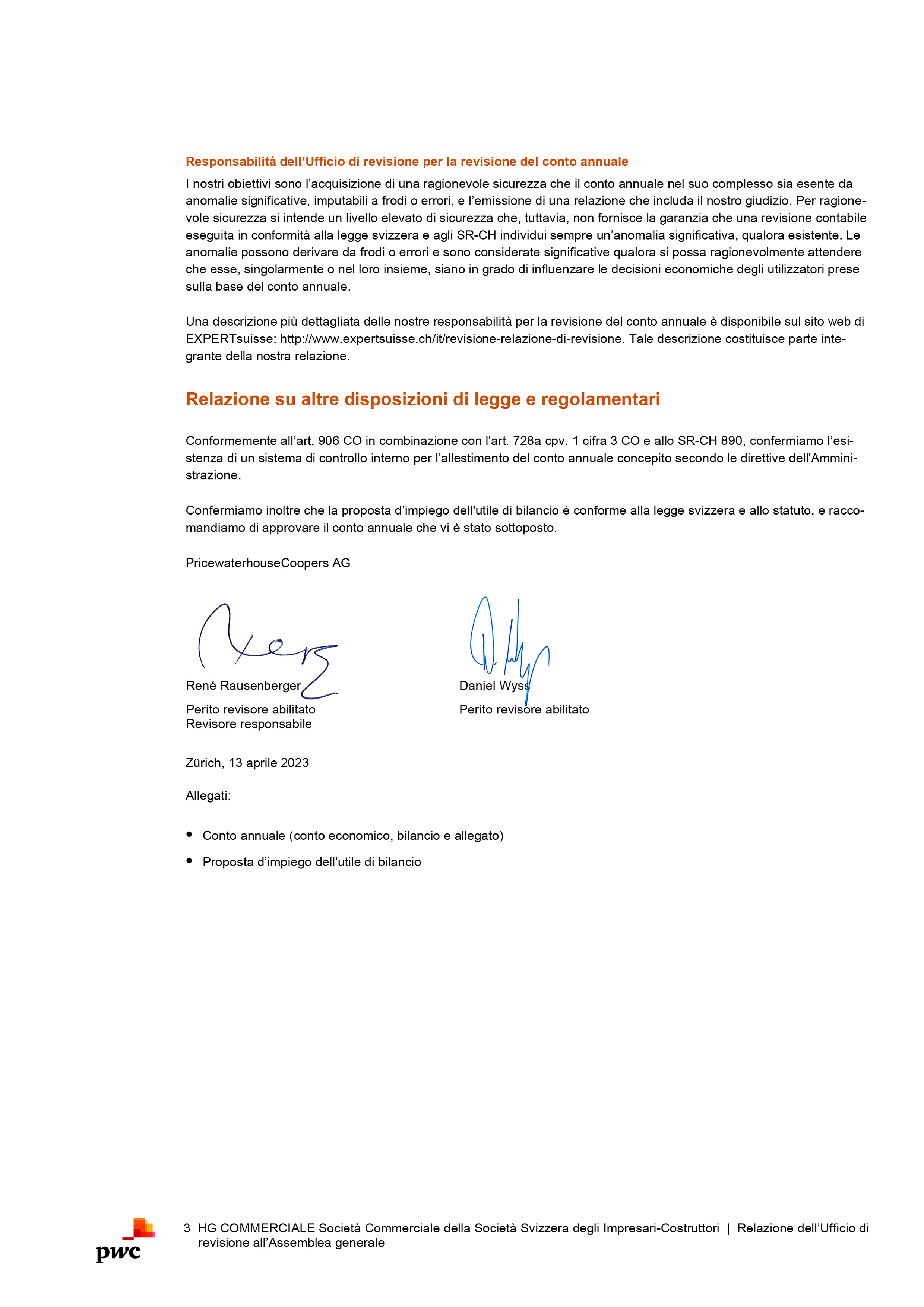 Revisionsbericht HG COMMERCIALE 2022 Einzel I S2 Mit US