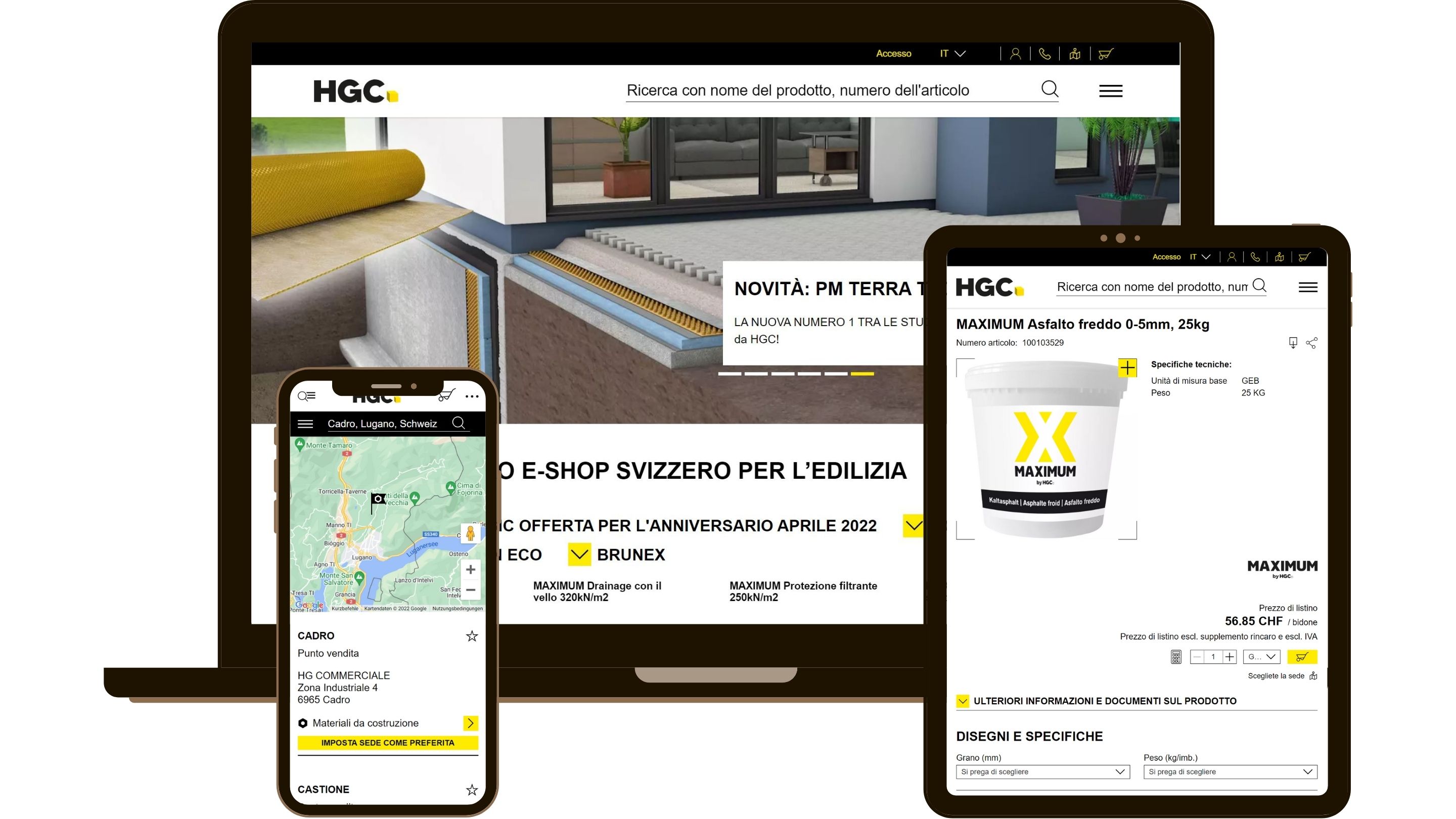 HGC Website Mockup IT