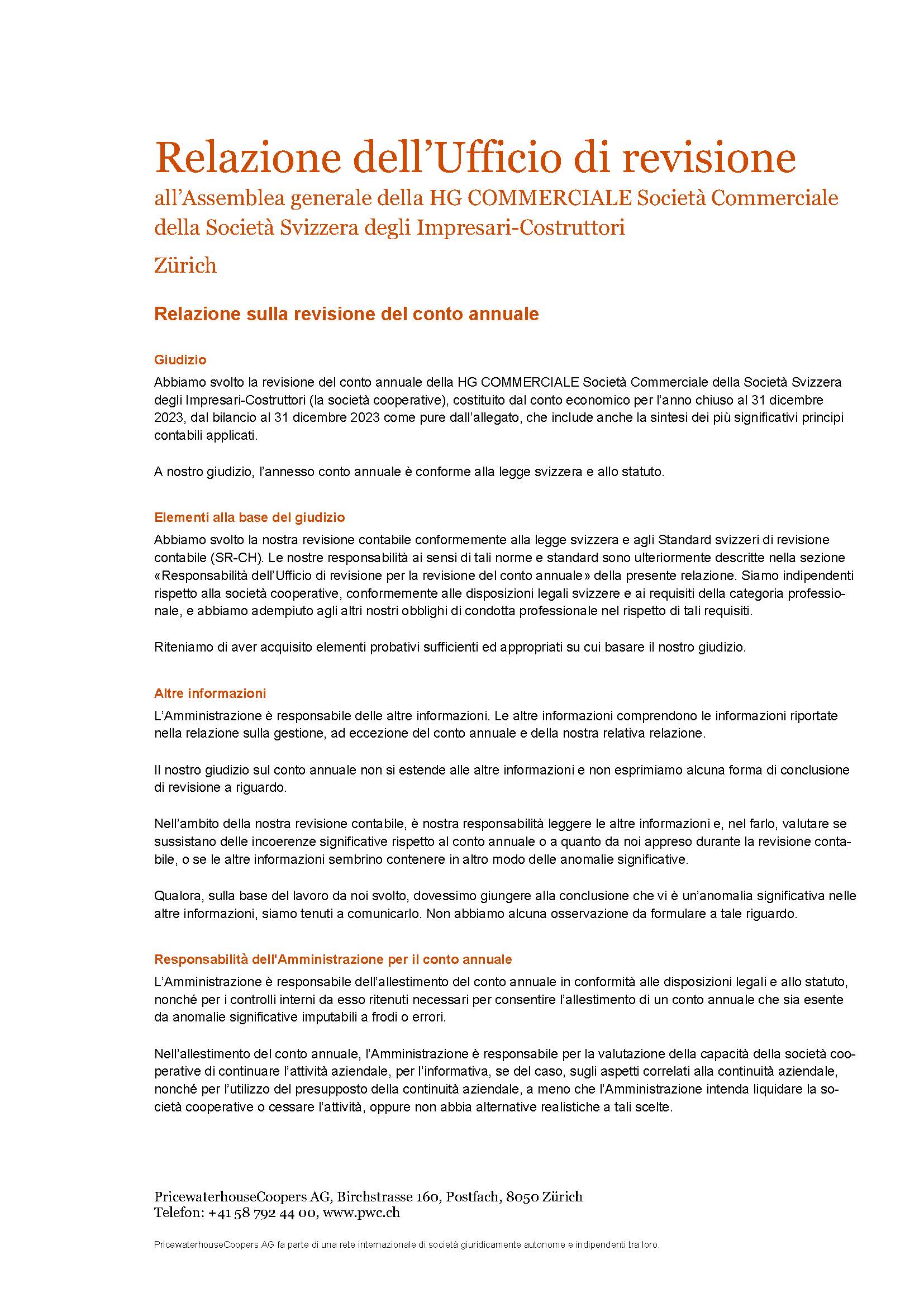 Revisionsbericht HG COMMERCIALE 2023 Einzel I Seite 2
