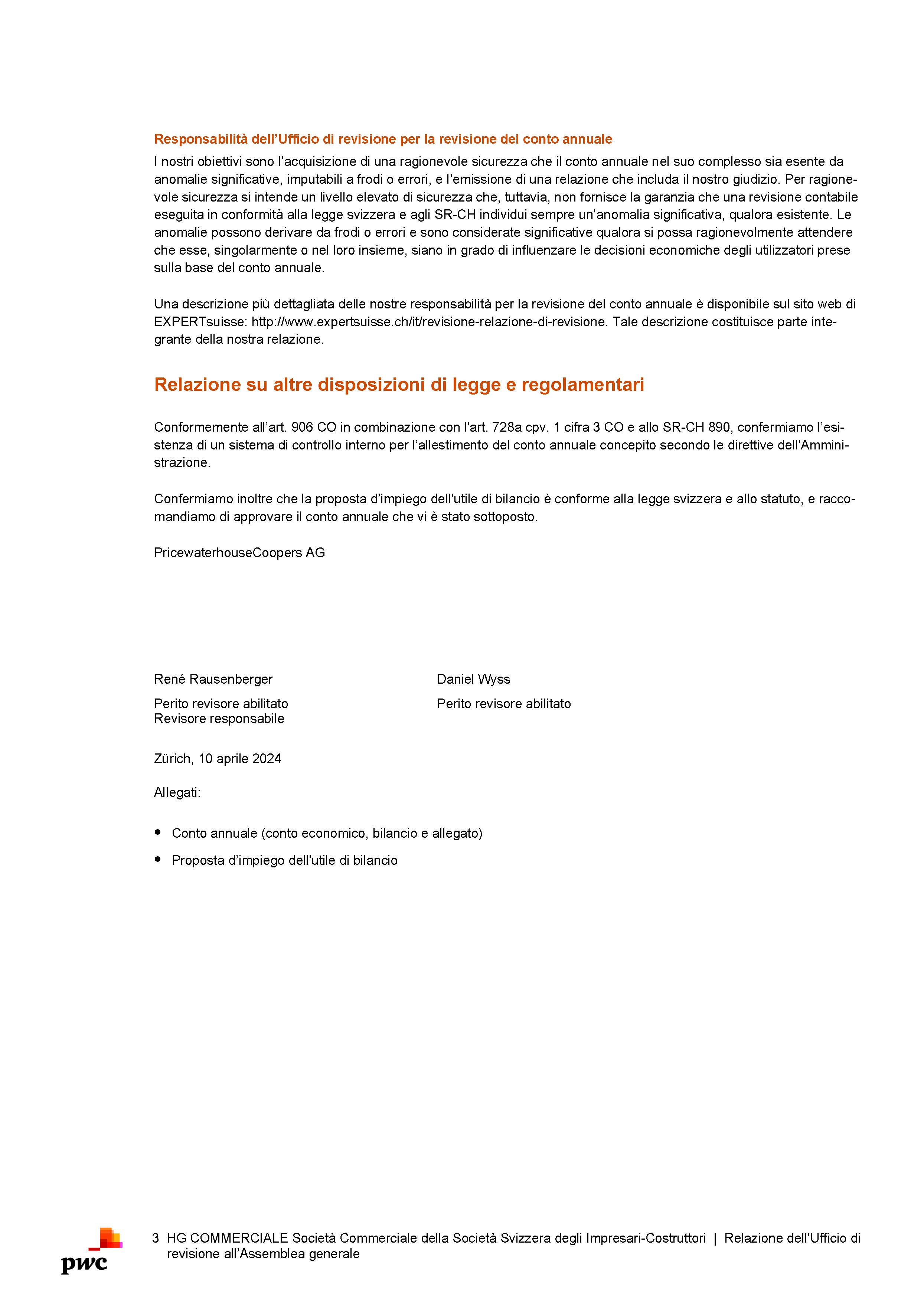 Revisionsbericht HG COMMERCIALE 2023 Einzel I Seite 3