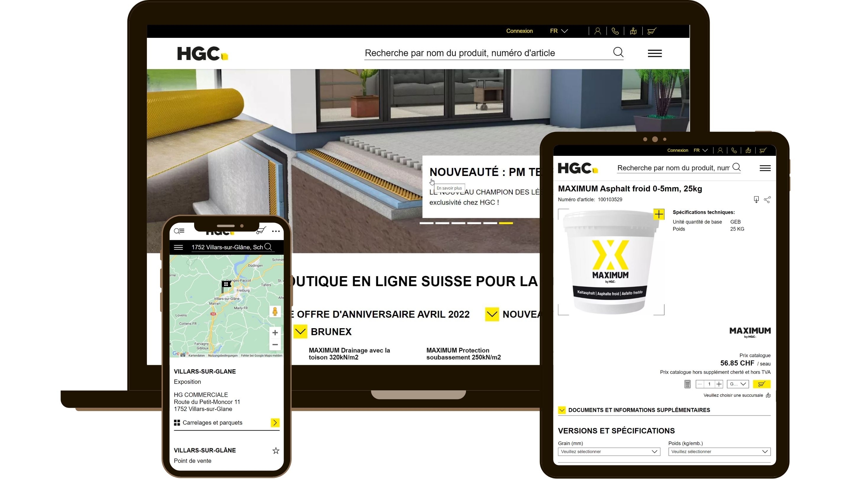 HGC Website Mockup FR