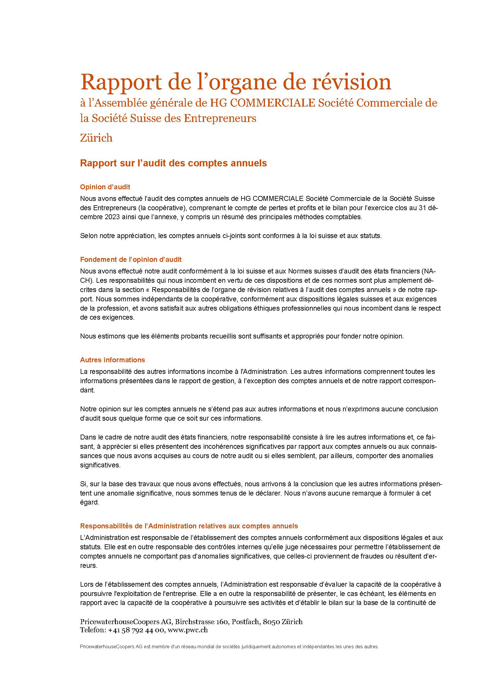 Revisionsbericht HG COMMERCIALE 2023 Einzel F Seite 2
