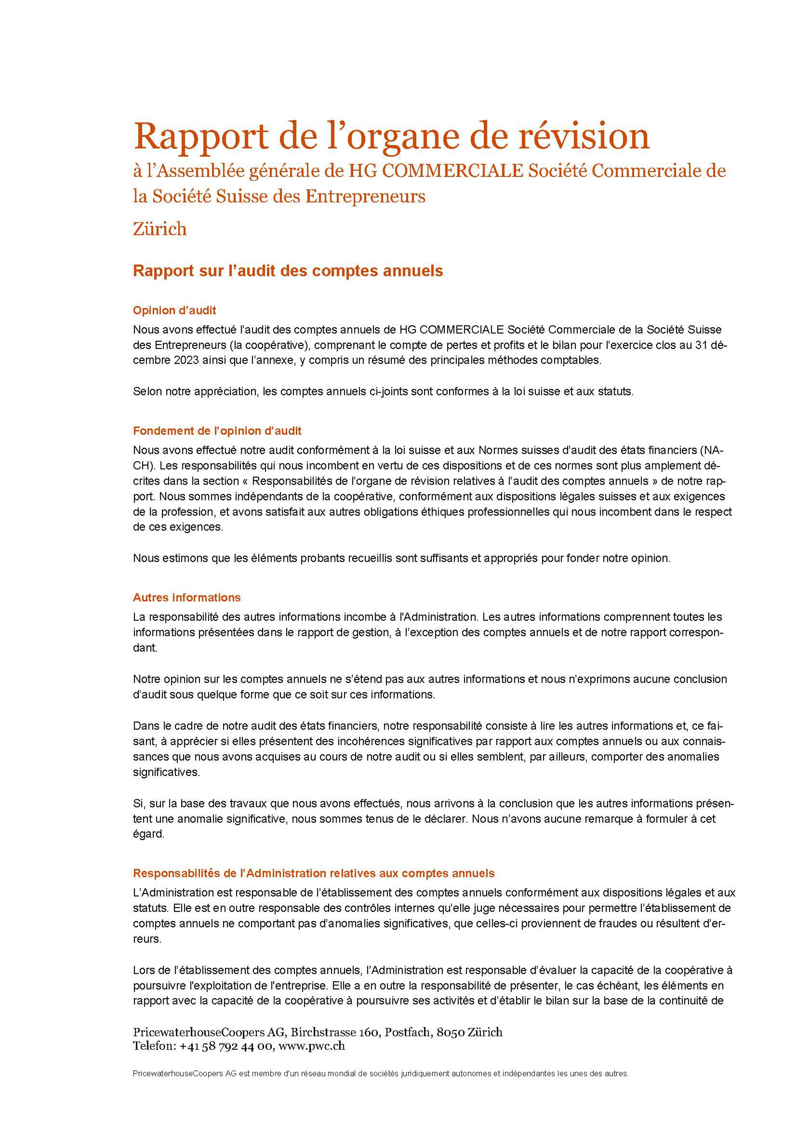 Revisionsbericht HG COMMERCIALE 2023 Einzel F Seite 2