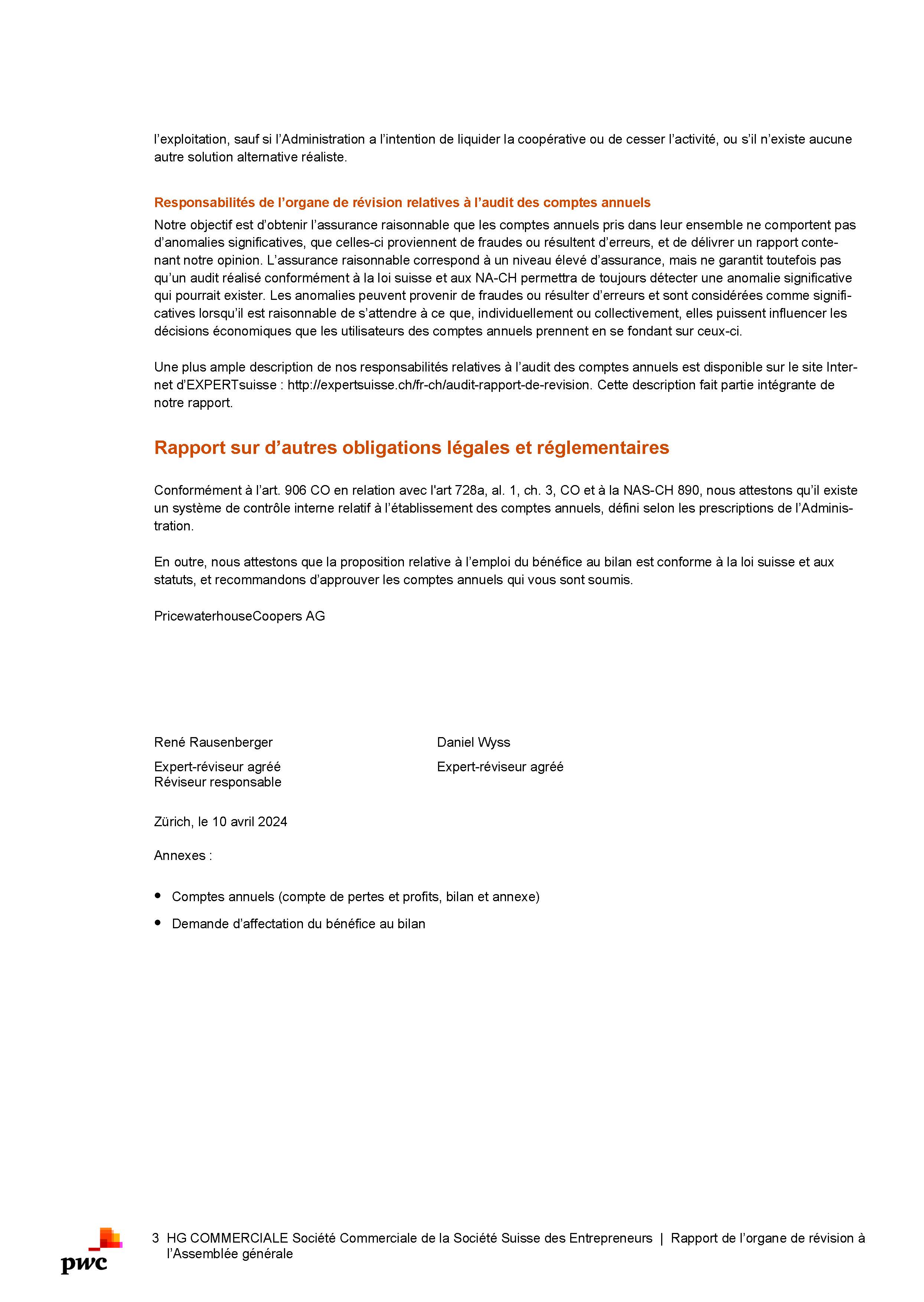 Revisionsbericht HG COMMERCIALE 2023 Einzel F Seite 3