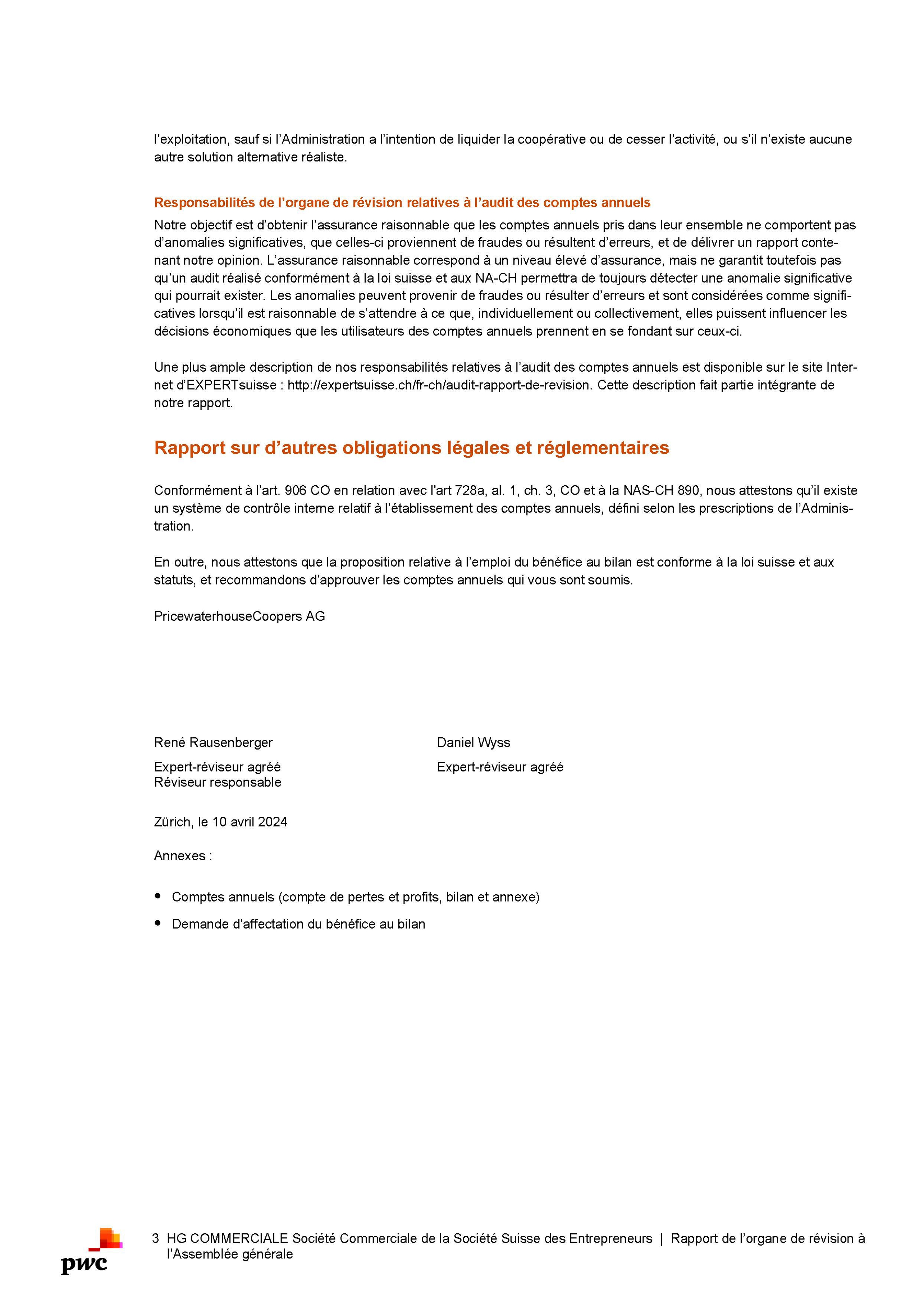 Revisionsbericht HG COMMERCIALE 2023 Einzel F Seite 3
