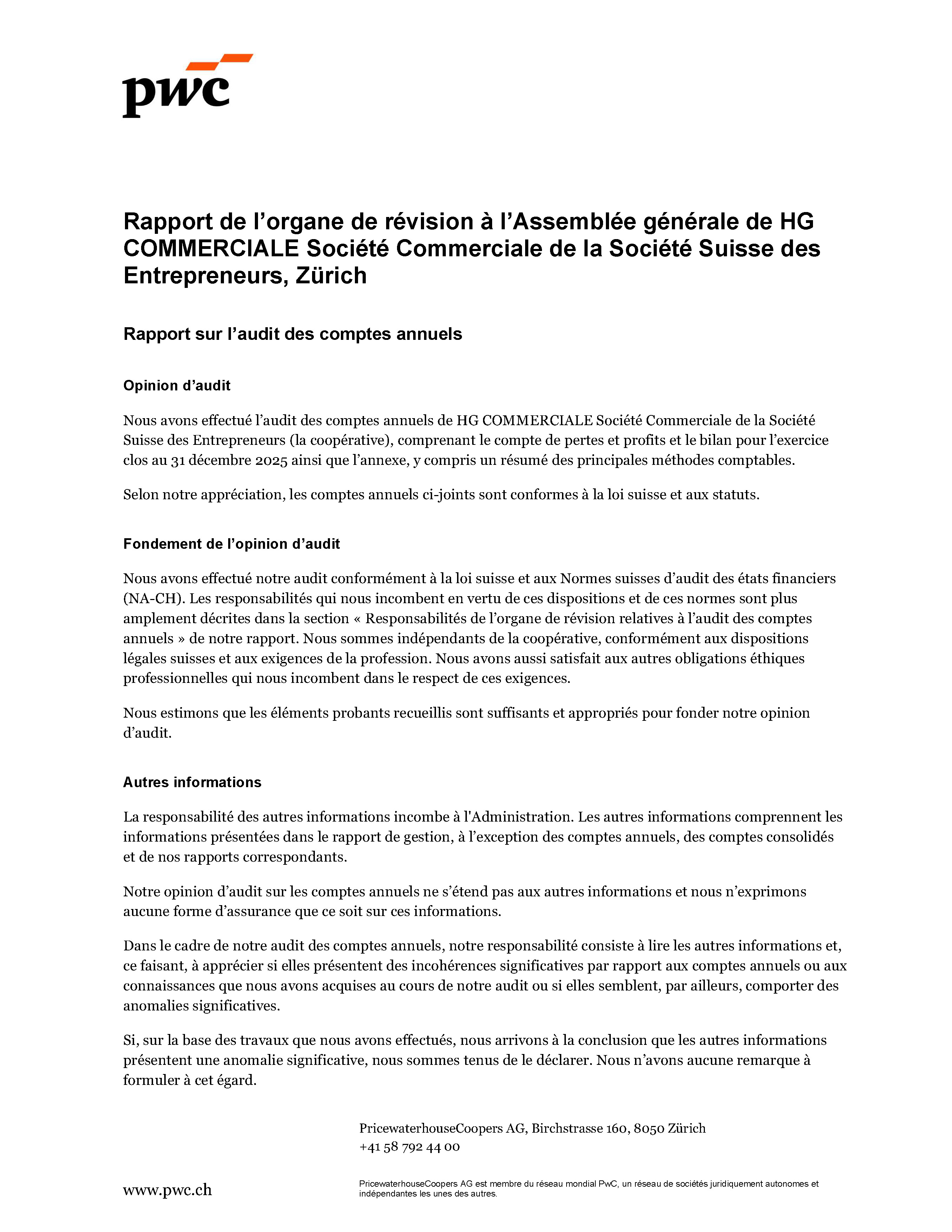 HGCG Einzel Revisionsbericht 2025 FR Seite 1