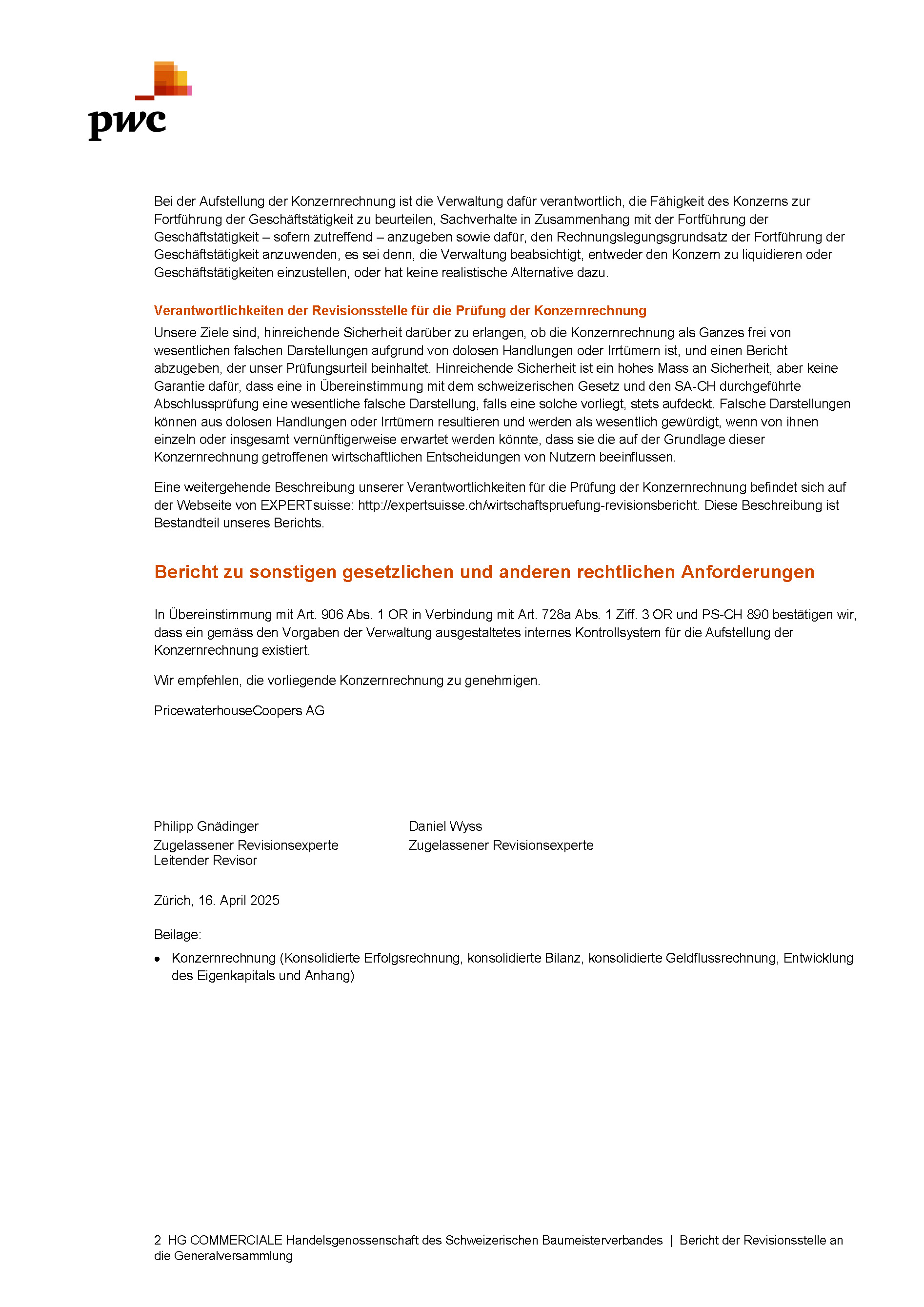 Revisionsbericht HGC 31.12.2024 Gruppe S.2